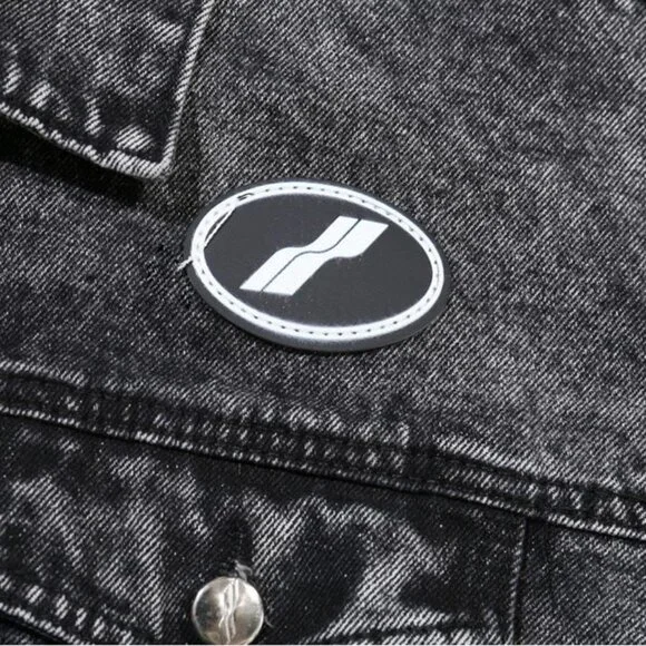 We11done Distressed Denim Jacket Black